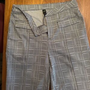 Cider Black and White Plaid Trousers